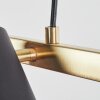 Suspension  Zuoz Laiton, Noir, 4 lumières