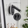Applique murale  Orchaise LED Noir, Blanc, 2 lumières