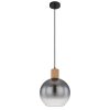 Suspension Globo MOITAS Couleur bois, Noir, 1 lumière