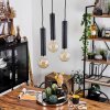 Suspension  Wheelwright Nickel mat, Noir, 3 lumières