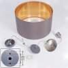 Suspension  Elsa Nickel mat, 1 lumière