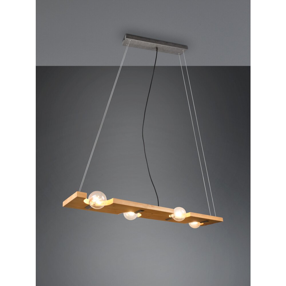 Suspension Trio Tailor Brun foncé, Écru, Nickel mat, 4 lumières main product photo