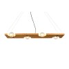 Suspension Trio Tailor Brun foncé, Écru, Nickel mat, 4 lumières