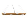 Suspension Trio Tailor Brun foncé, Écru, Nickel mat, 4 lumières