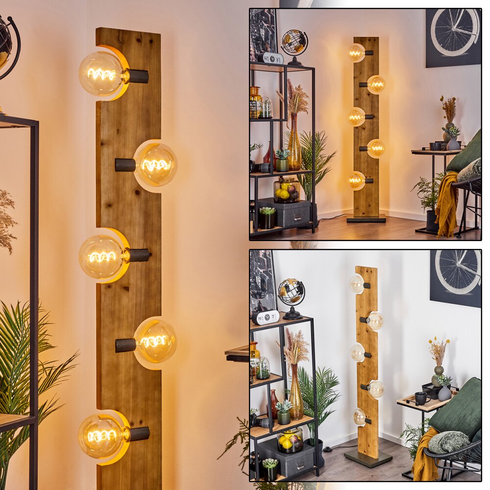 Lampadaire  Santorum Argent Oxydé, Écru, 5 lumières main product photo