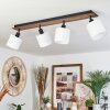 Plafonnier  Alsen Bois foncé, Noir, 4 lumières