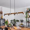 Suspension  Zuoz Écru, Nickel mat, 6 lumières