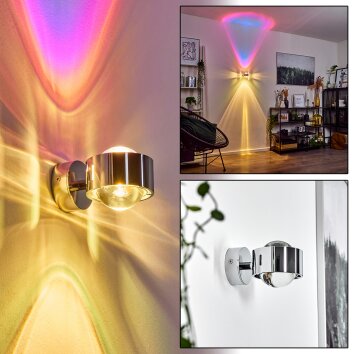 Applique murale Sapri Chrome, 1 lumière Applique murale Sapri Chrome, 1 lumière