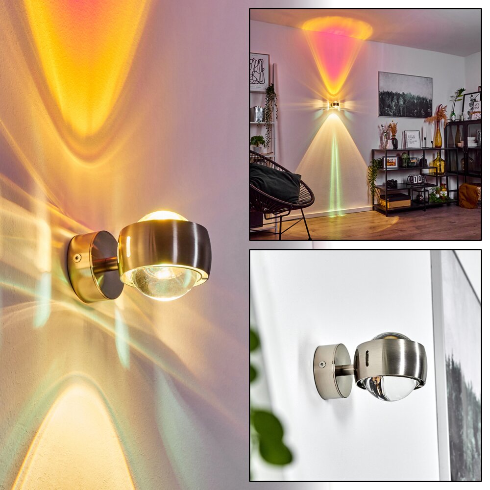 Applique murale Sapri Nickel mat, 1 lumière main product photo