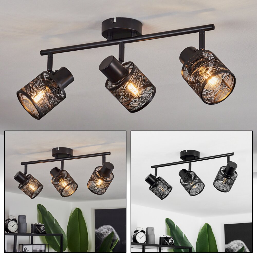 Plafonnier Roto Noir, 3 lumières main product photo