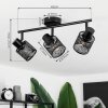 Plafonnier  Roto Noir, 3 lumières