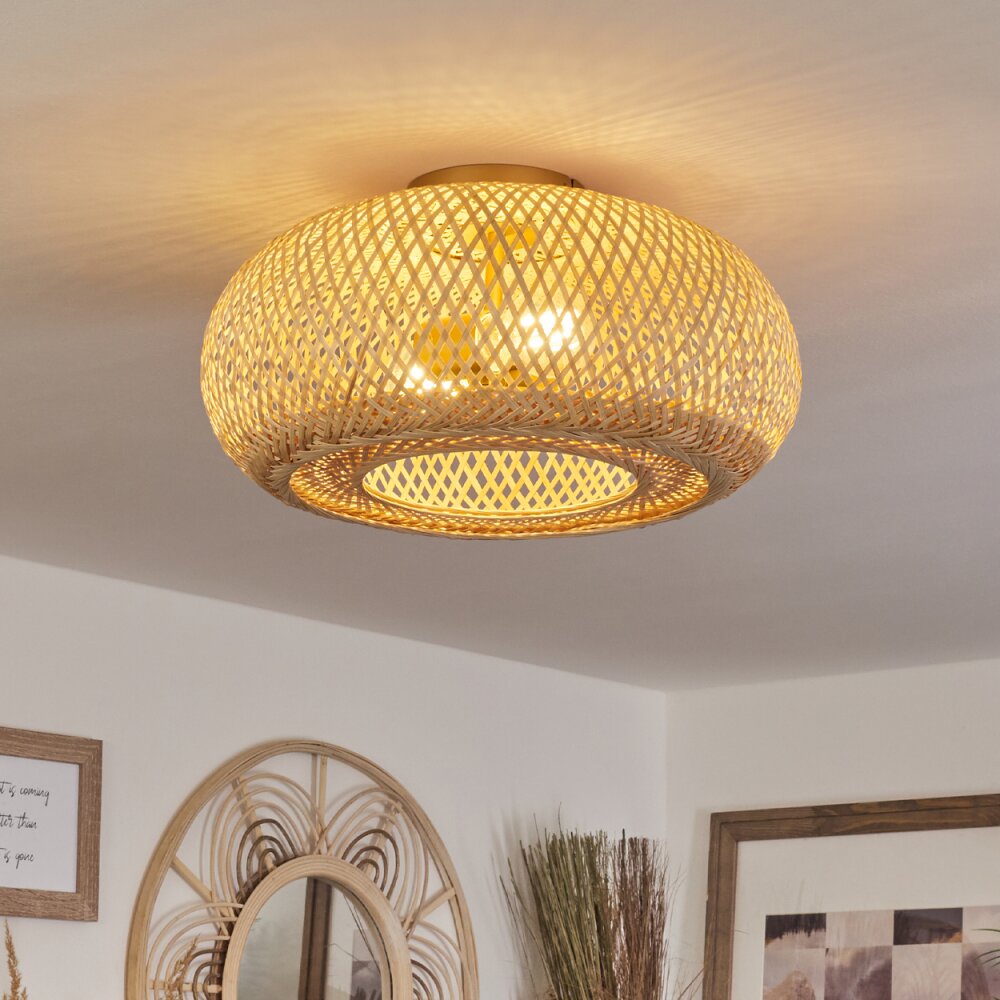 Plafonnier Bauro Écru, 2 lumières main product photo