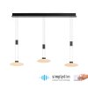 Suspension Paul Neuhaus LAUTADA LED Noir, 3 lumières