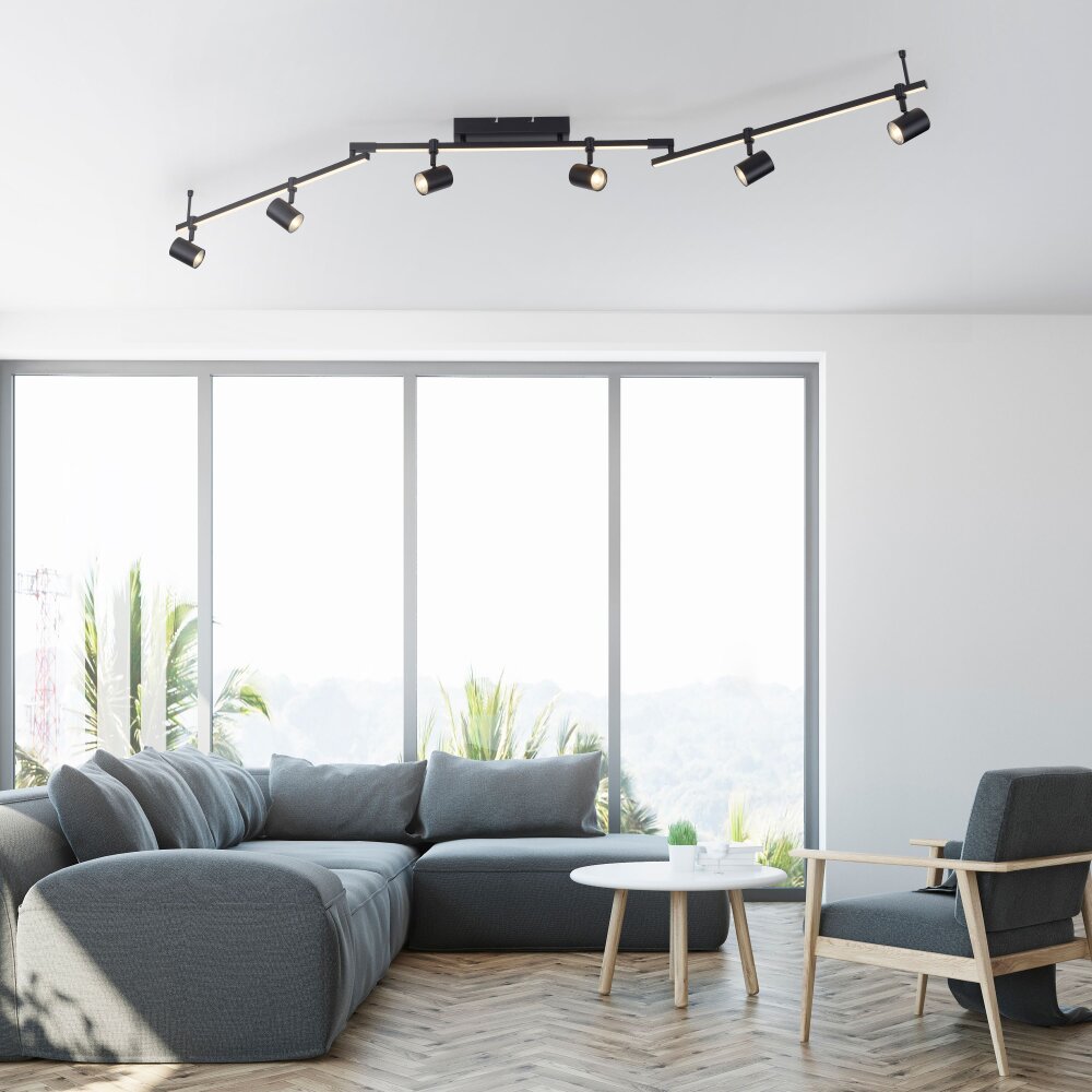 Plafonnier Paul Neuhaus BARIK LED Noir, 6 lumières main product photo