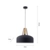 Suspension Leuchten-Direkt HAREA Écru, Noir, 1 lumière