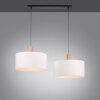 Suspension Leuchten-Direkt LINEN Écru, Noir, 2 lumières