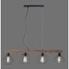 Suspension Leuchten-Direkt KASKA Bois foncé, Noir, 4 lumières