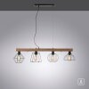Suspension Leuchten-Direkt KASKA Bois foncé, Noir, 4 lumières