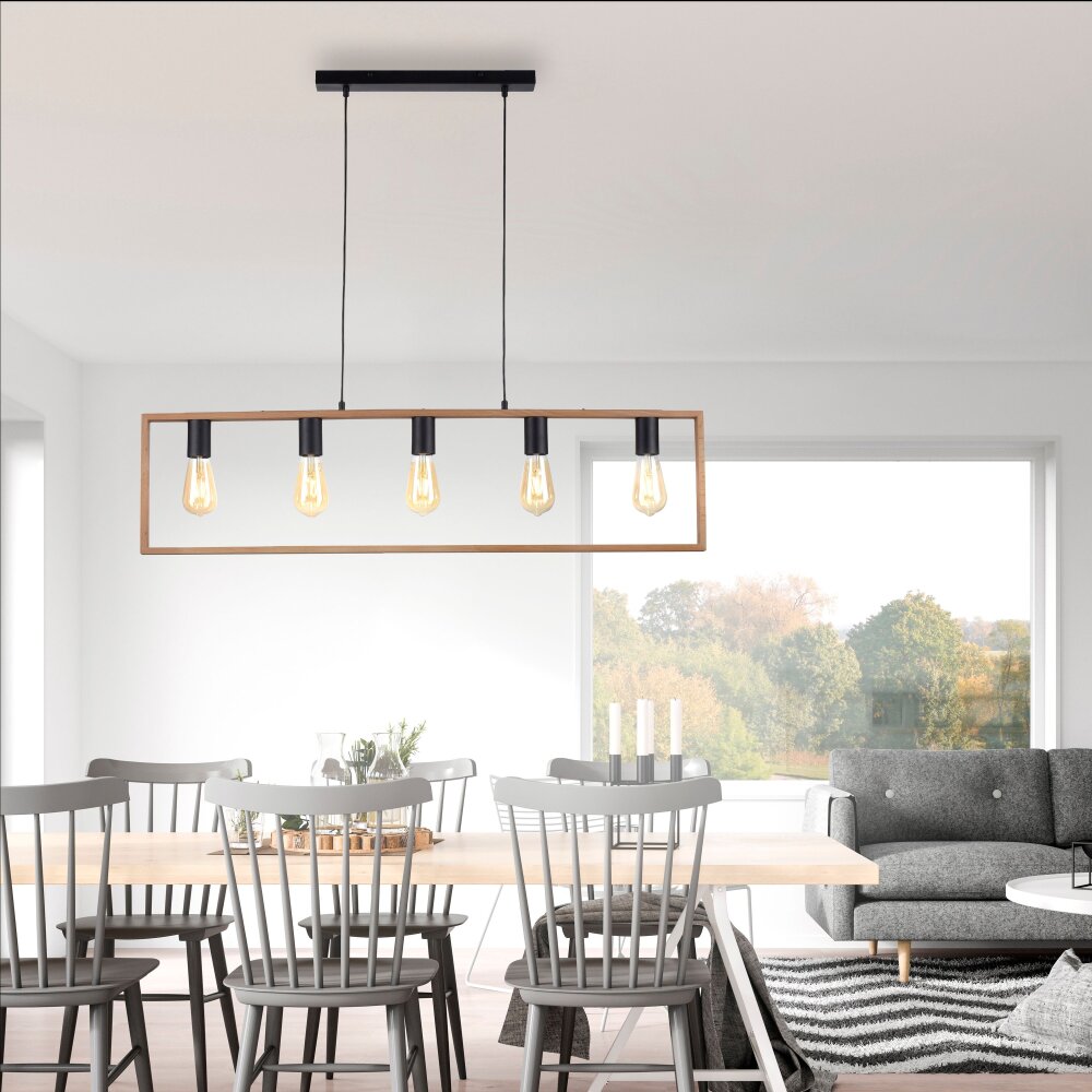 Suspension Leuchten-Direkt FRANKY Noir, 5 lumières main product photo
