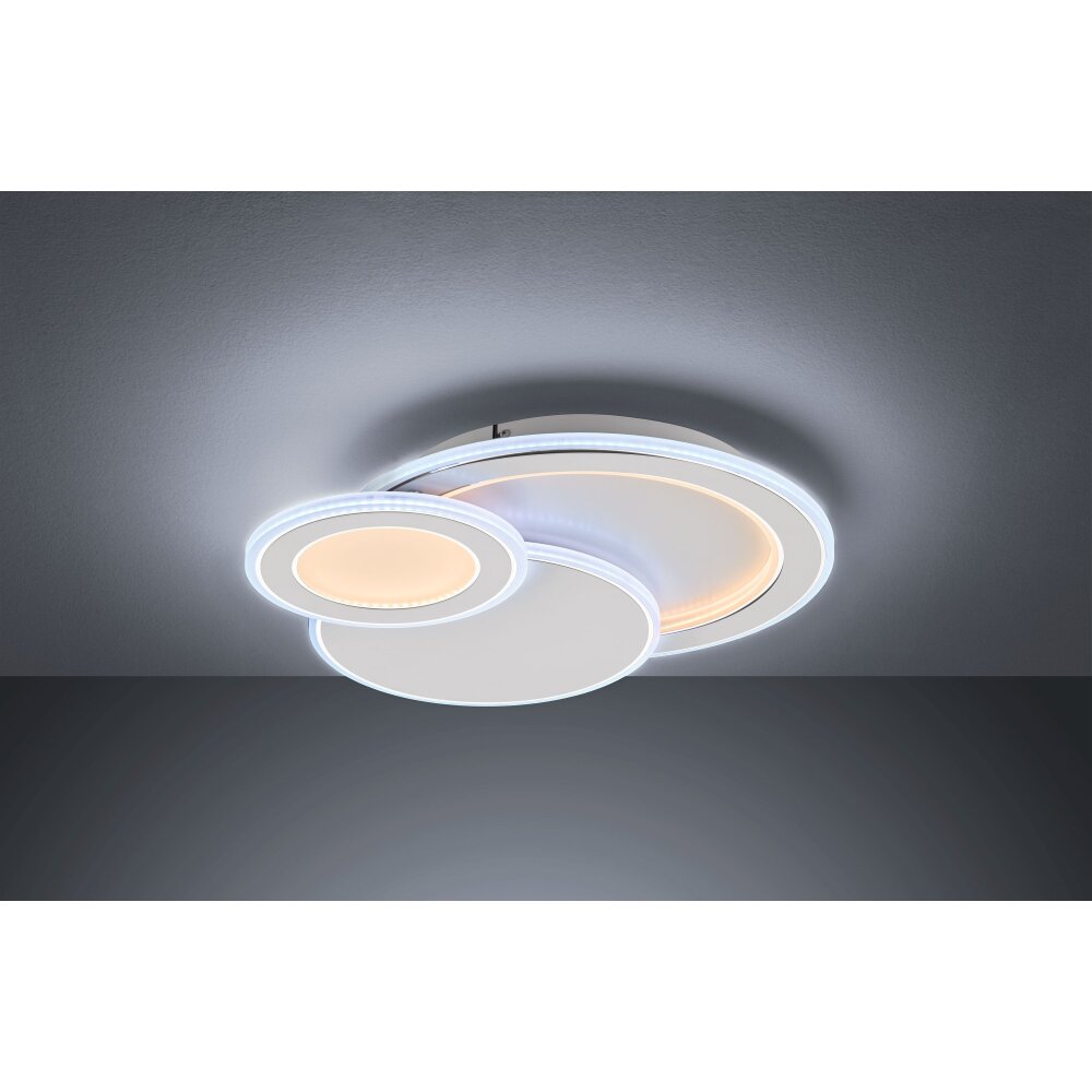 Plafonnier Wofi MOLA LED Blanc, 1 lumière, Télécommandes main product photo