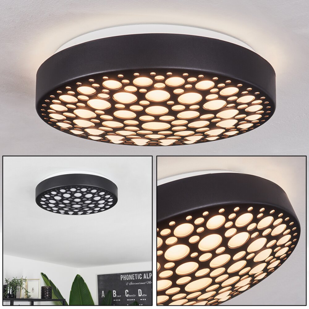Plafonnier Agodim LED Noir, 1 lumière main product photo