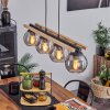 Suspension  Podre Bois clair, Noir, 4 lumières