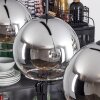 Suspension Boules 25 cm Koyoto Chrome, Clair, 3 lumières