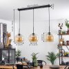 Suspension Boules 25 cm Koyoto Ambre, 3 lumières