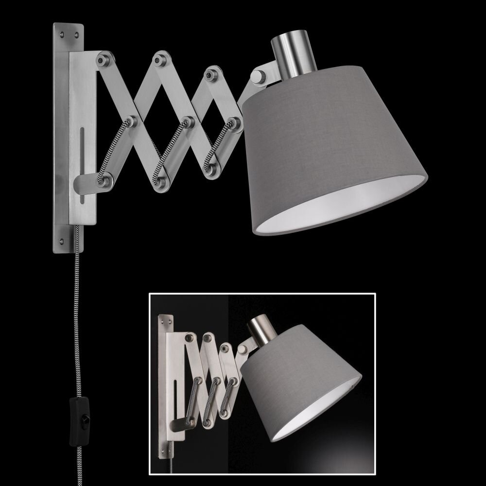 Applique murale Honsel Ares Nickel mat, 1 lumière main product photo