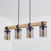 Suspension  Roxa Bois clair, Noir, 4 lumières