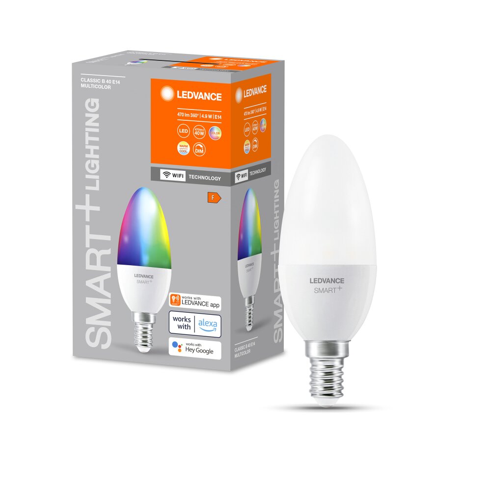 LEDVANCE SMART+ WiFi LED E14 4,9 watt 2700-6500 kelvin 470 lumen main product photo