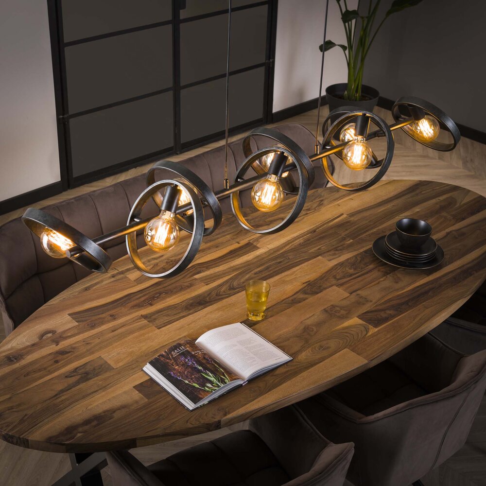 Suspension Hover Anthracite, 8 lumières main product photo