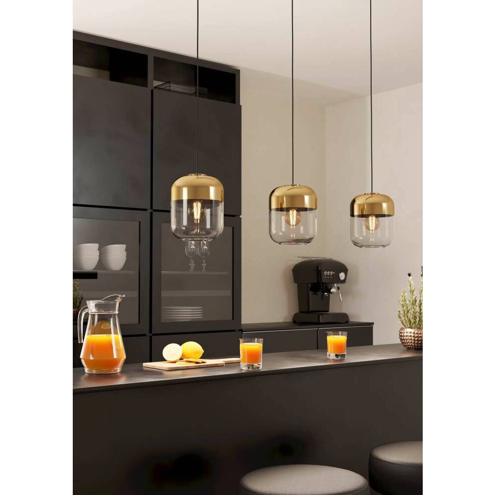 Suspension Eglo MARYVILLA Bruni, Noir, 3 lumières main product photo