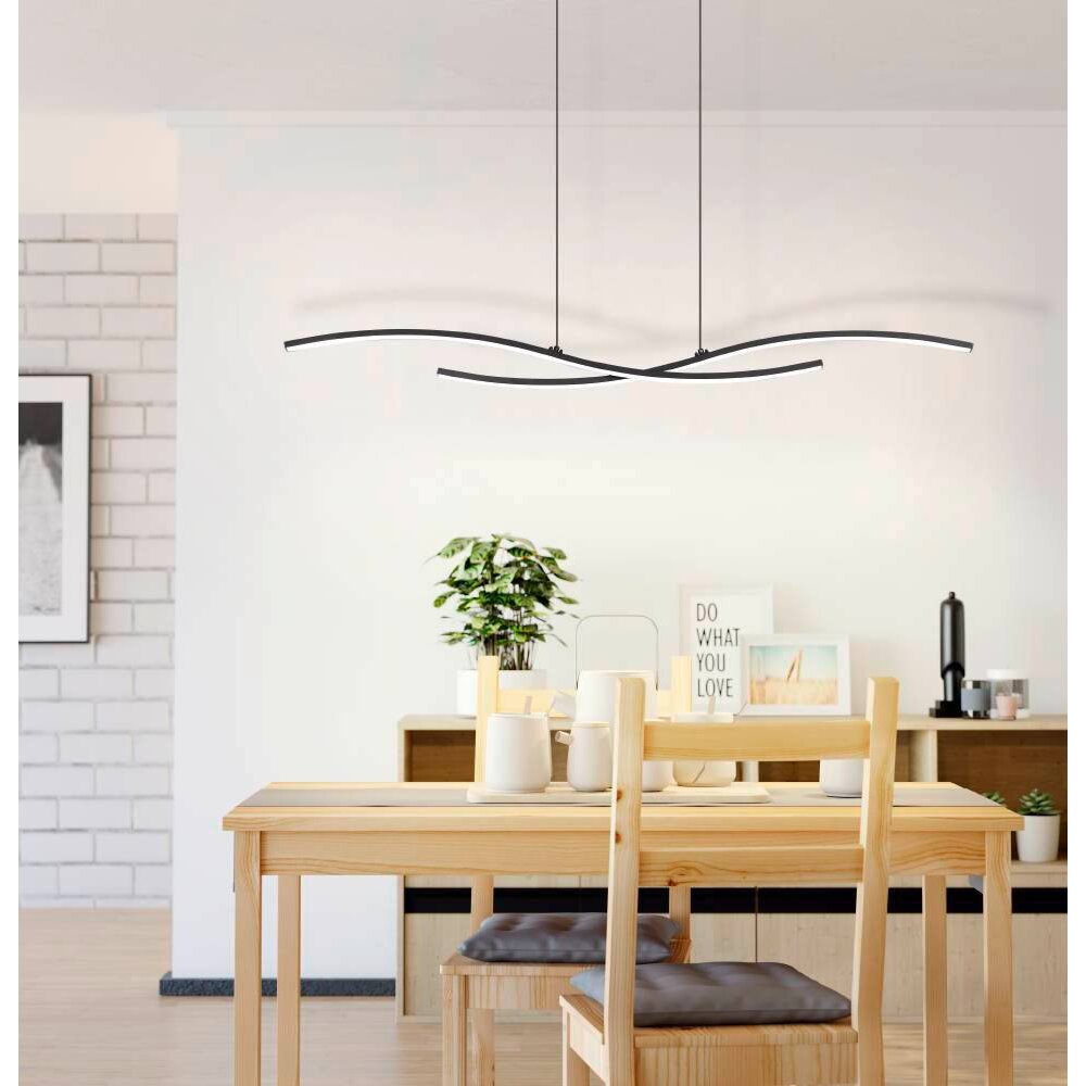 Suspension Eglo ALBORAYA LED Noir, 1 lumière main product photo