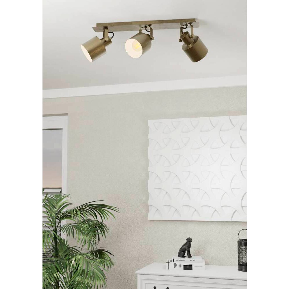 Plafonnier Eglo SOUTHERY Or, 3 lumières main product photo
