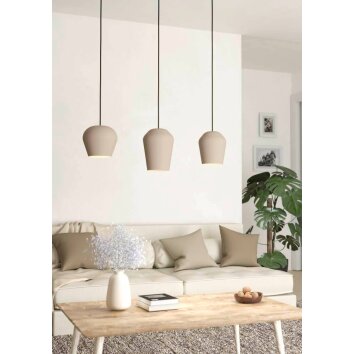Suspension Eglo CAMBAITO Sable, 3 lumières Suspension Eglo CAMBAITO Sable, 3 lumières