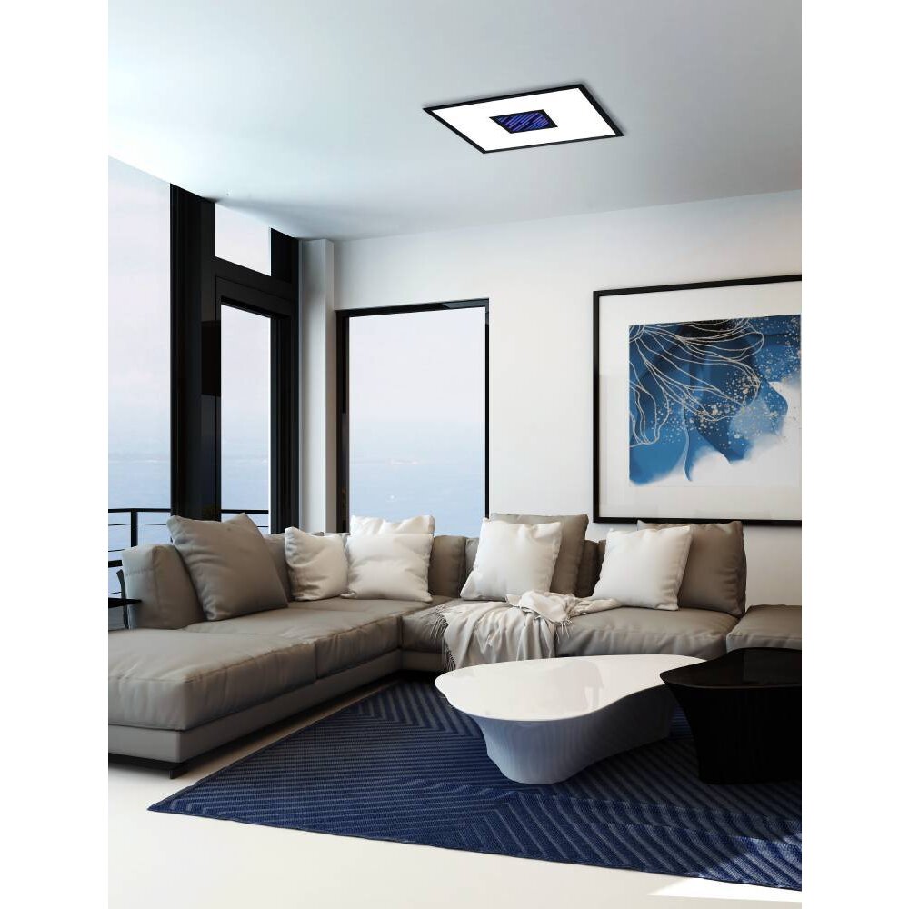 Plafonnier Eglo BORDONARA LED Noir, Blanc, 1 lumière, Télécommandes main product photo