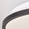 Plafonnier Brilliant Heida LED Noir, Blanc, 1 lumière, Télécommandes, Changeur de couleurs