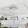 Plafonnier  Longos LED Aluminium, 1 lumière