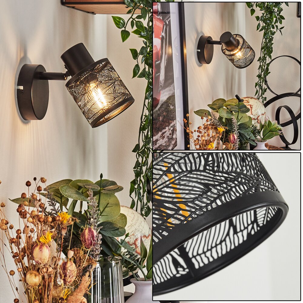 Applique murale Roto Noir, 1 lumière main product photo