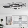 Plafonnier  Pompu LED Noir, 1 lumière