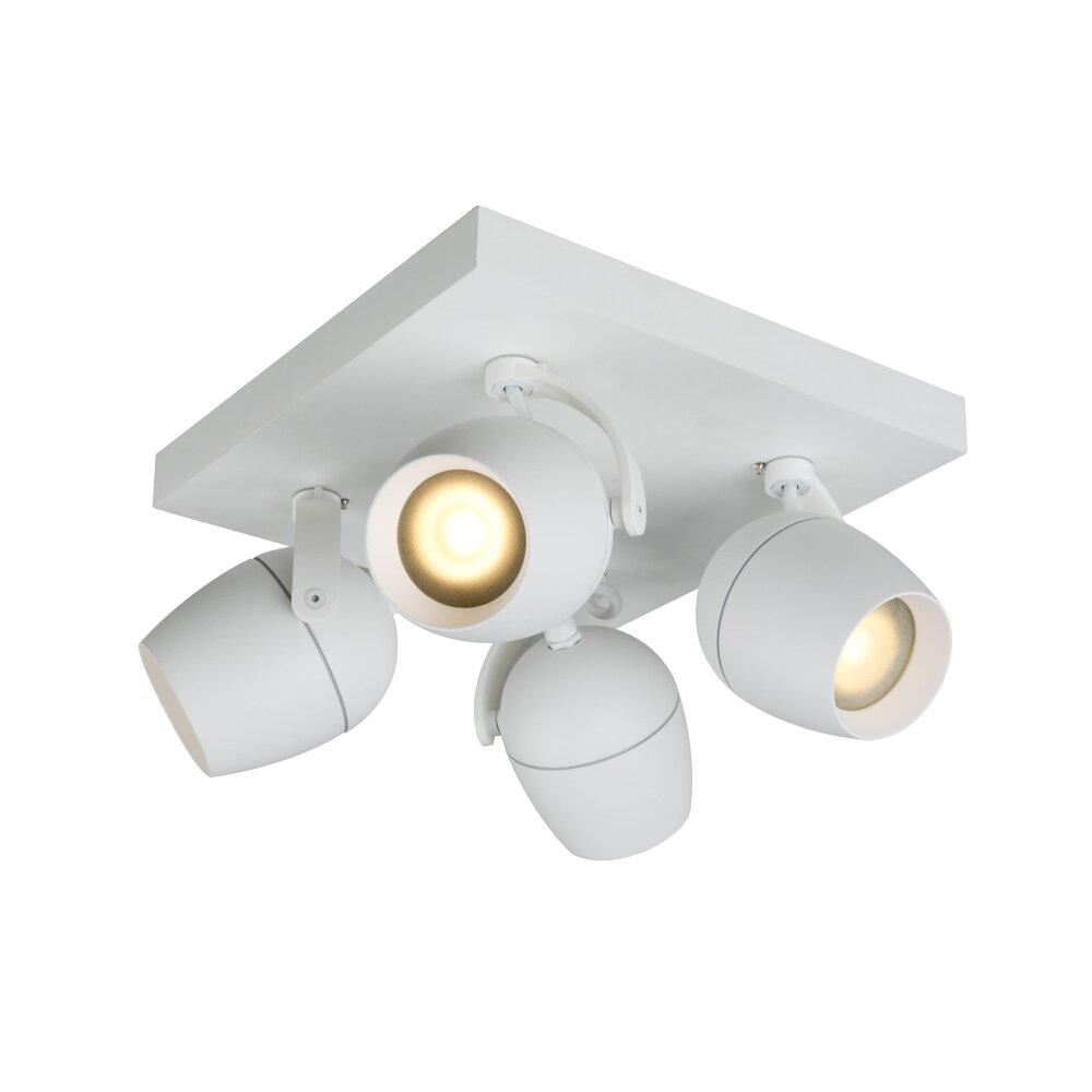 Plafonnier Lucide PRESTON Blanc, 4 lumières main product photo