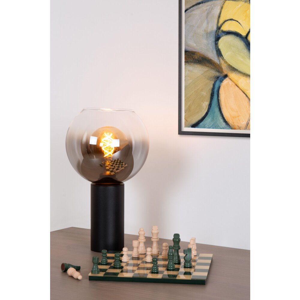 Lampe de table Lucide MARIUS Noir, 1 lumière main product photo