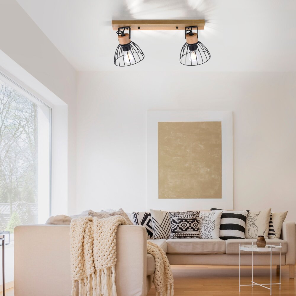 Plafonnier Leuchten-Direkt LAMI Écru, 2 lumières main product photo