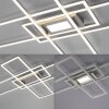 Plafonnier Leuchten-Direkt ASMIN LED Acier brossé, 1 lumière, Télécommandes