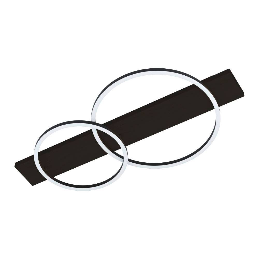 Plafonnier EGLO BOYAL LED Nickel mat, Noir, 2 lumières main product photo
