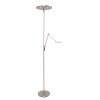 Lampadaire à vasque Steinhauer Soleil LED Acier brossé, 2 lumières