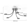 Plafonnier Steinhauer Turound LED Acier brossé, 5 lumières
