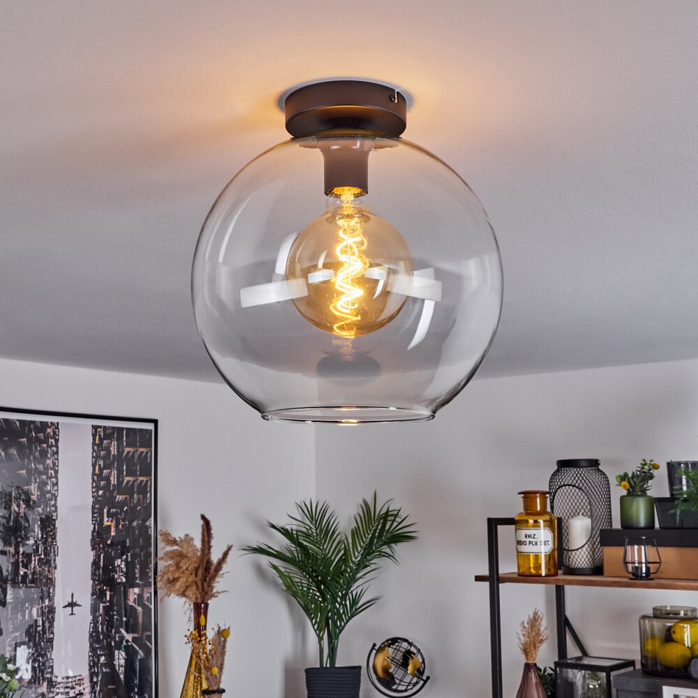 Plafonnier Verre 30 cm Koyoto Clair, 1 lumière main product photo