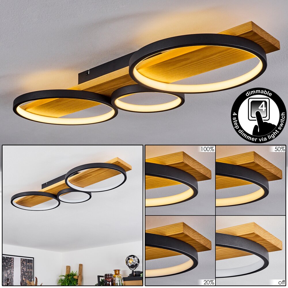 Plafonnier Rodekro LED Écru, Noir, 1 lumière main product photo